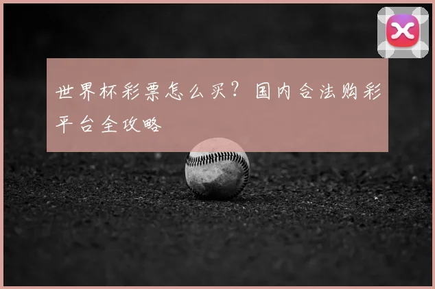 世界杯彩票怎么买？国内合法购彩平台全攻略